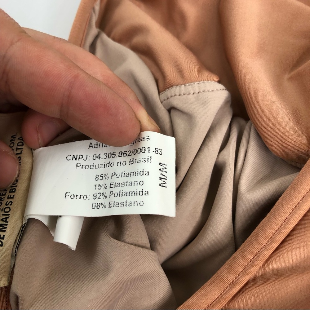 Sculpting Halter One-Piece Swimsuit in Warm Tan - Picture 6 of 16